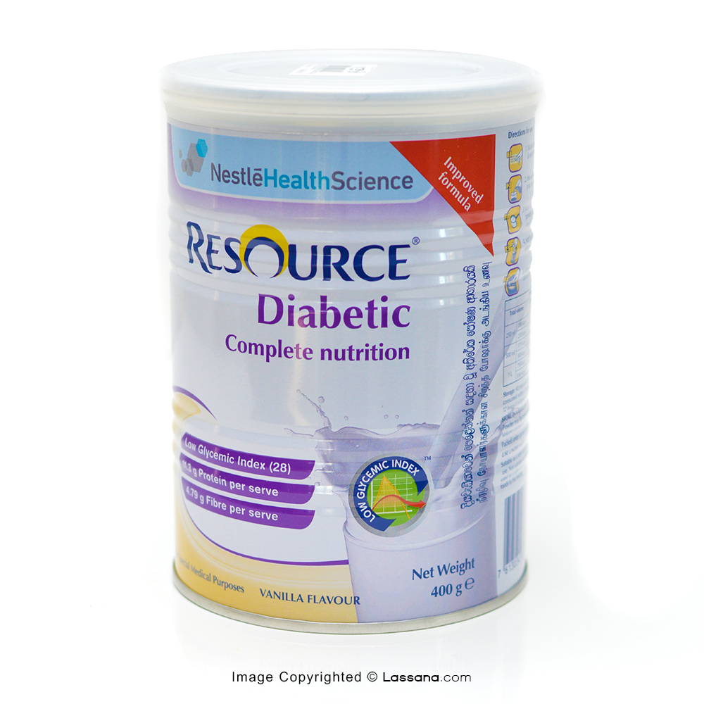 RESOURCE DIABETIC POWDER VANILLA 400G - Vitamins and Supplements - in Sri Lanka